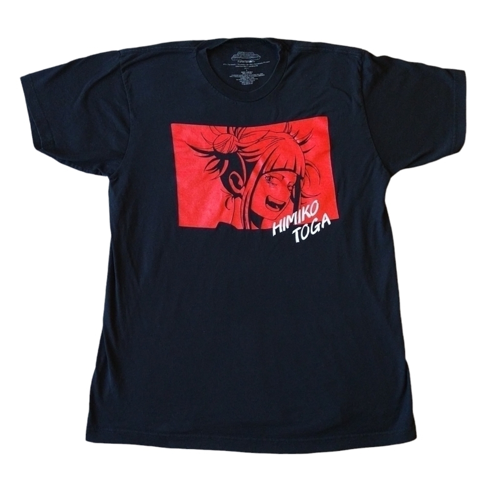 Hot Topic My Hero Academia Himiko Toga Anime Black & Red 100% Cotton T-Shirt